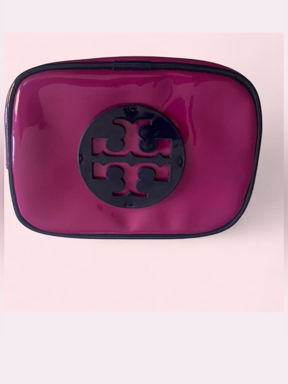 Tory Burch Pink & Navy Patent Cosmetic Case